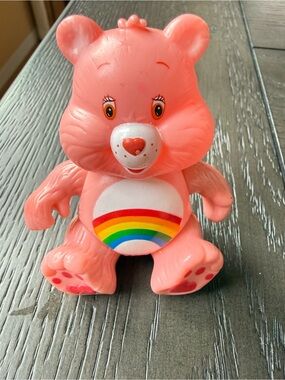 Vintage Pink Rainbow Care Bear Toy - Kids Toys